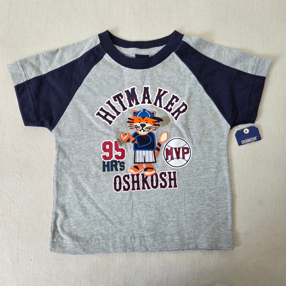 Vintage Deadstock Oshkosh Baseball Tiger Tee 3t